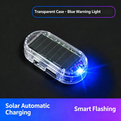 Solar Powered Fake Car Alarm Light, Auto Light Sensor LED Simulated Security Warning Light🚨
