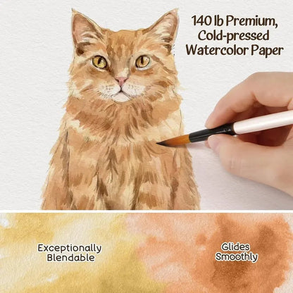 Beginner Watercolor Animal Workbook & Paint Set