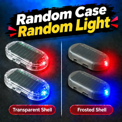 Solar Powered Fake Car Alarm Light, Auto Light Sensor LED Simulated Security Warning Light🚨