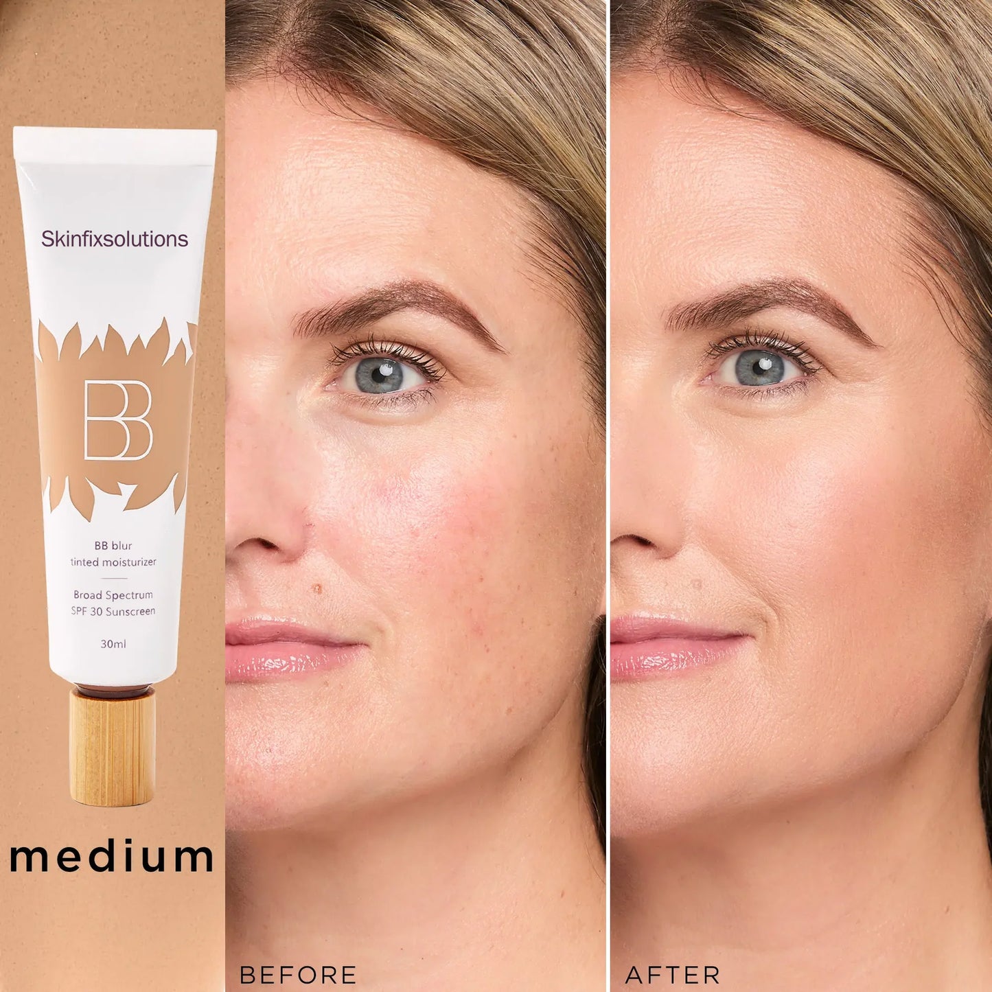 BB blur tinted moisturizer SPF30: 2-in-1 Tint + Sunscreen | FREE Brush