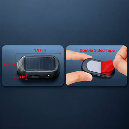 Solar Powered Fake Car Alarm Light, Auto Light Sensor LED Simulated Security Warning Light🚨