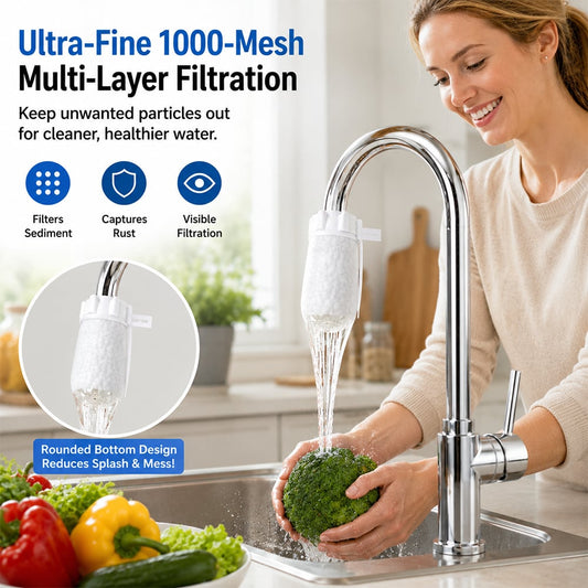 100 Pack Universal Splash Proof Faucet Filter Cotton Bags